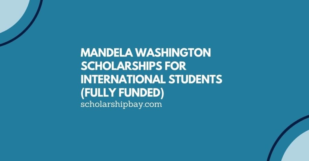 Mandela Washington Scholarships for International Students in USA